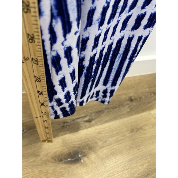 Michael Michael Kors Pants Semi-sheer White‎ Blue Wide Leg Size 8 - Picture 4 of 10